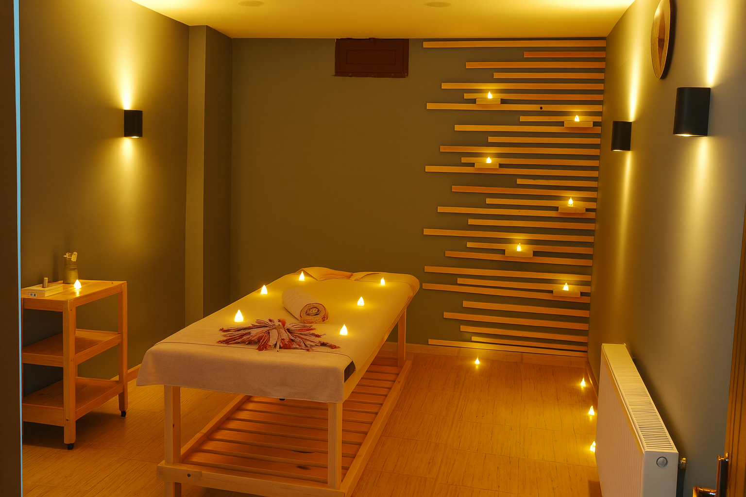 Isparta profesyonel masaj odası loş ışık ortamı